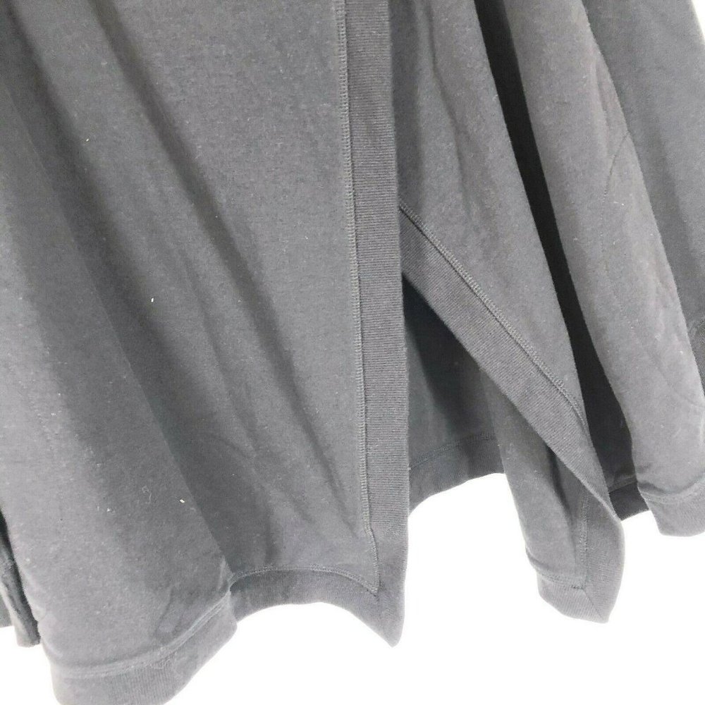 Ideology Snap Front Wrap Sweatshirt M Black Long - Picture 3 of 10